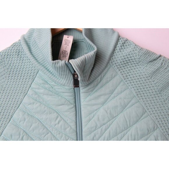 Athleta Sz S Quilted Lightweight Jacket Women Full Zip Mint Green - Picture 2 of 12